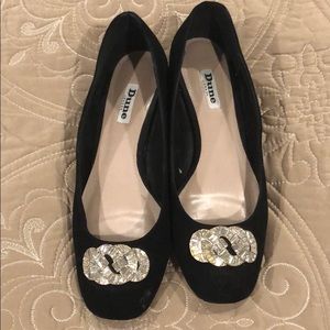 Black suede shoes
